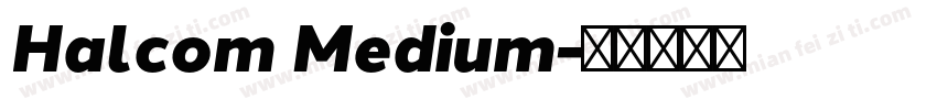 Halcom Medium字体转换